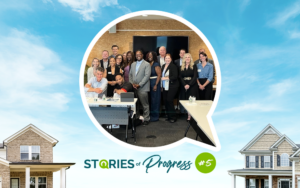 Stories of Progress blog image featuring participants at a Charlotte housing roundtable dedicated to advancing affordable housing, community collaboration, and housing policy discussions.